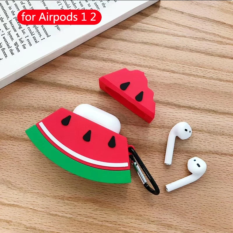 Силиконовый чехол для Apple Airpods милые аксессуары мультяшных наушников 2