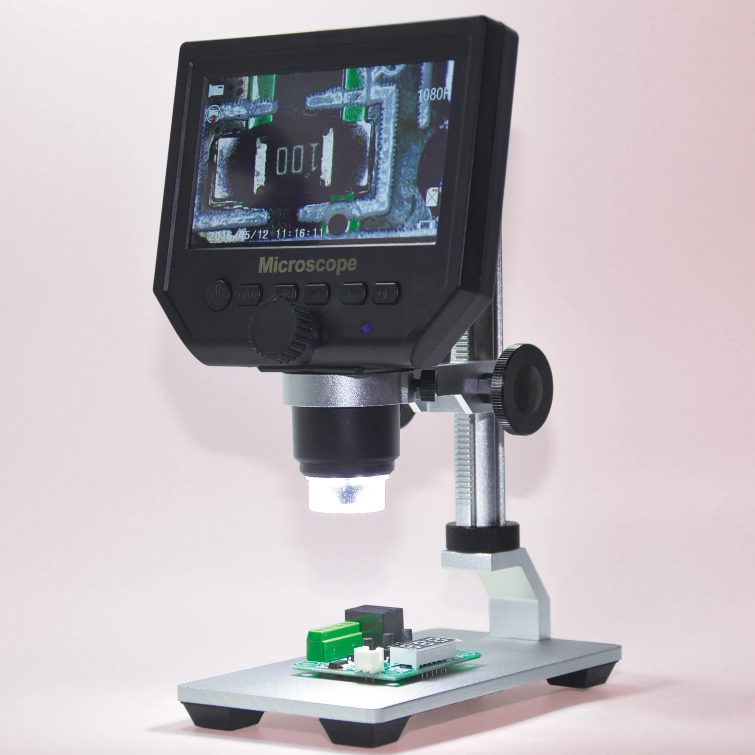 Цифровой микроскоп 1080HD портативный электронный с 4 3 дюймовым ЖК дисплеем и