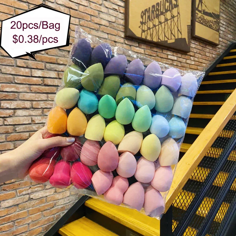 

Makeup Sponge 10PCS 15Pcs 20Pcs Wet & Dry Dual Use Cosmetic Foundation Blender Powder Puff New Fashion Women Beauty Tool