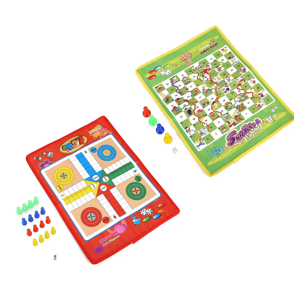 Шахматы Ludo складные Snake Chess дети портативная игра головоломка Дошкольное