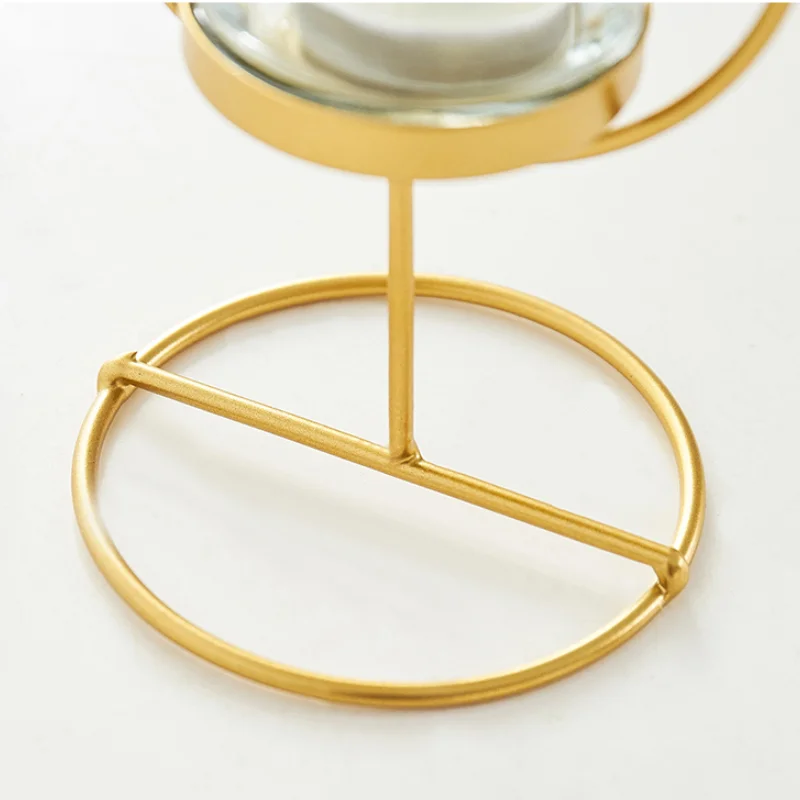 

Nordic Style Wrought Iron Geometric Candle Holders Home Decorate Metal Crafts Candlestick Wedding Table Deco Aroma Candle Stand