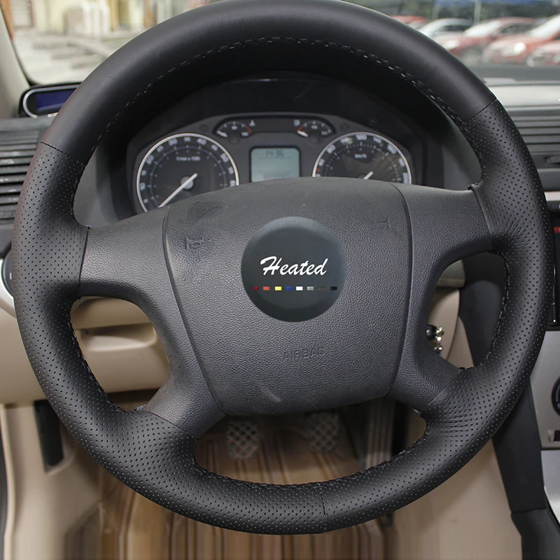 Чехол на руль из микрофибры и кожи для старой Skoda Octavia|steering wheel cover stitch|cover on steering