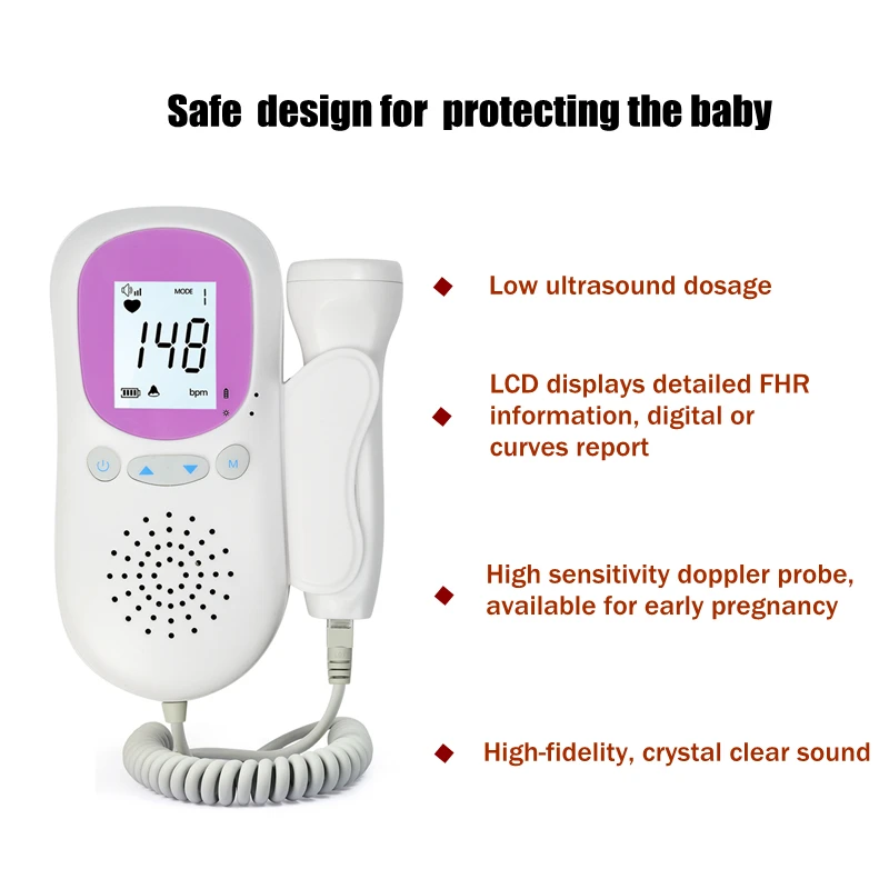 Фетальный допплер Vcomin карманный портативный аппарат для удержания фетальной