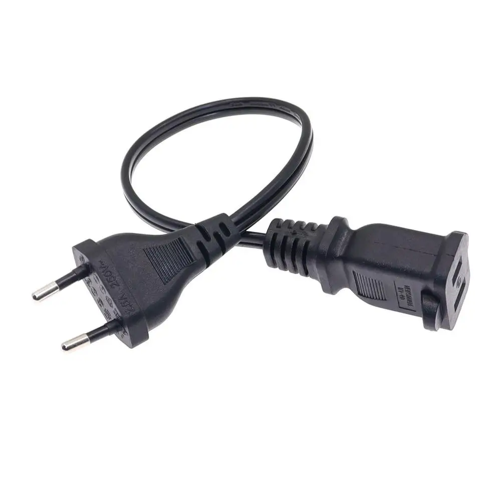 European Schuko CEE7/16 Plug to USA Socket Power Adapter Cable EU Male US Nema 1-15R Cord 30CM | Обустройство дома