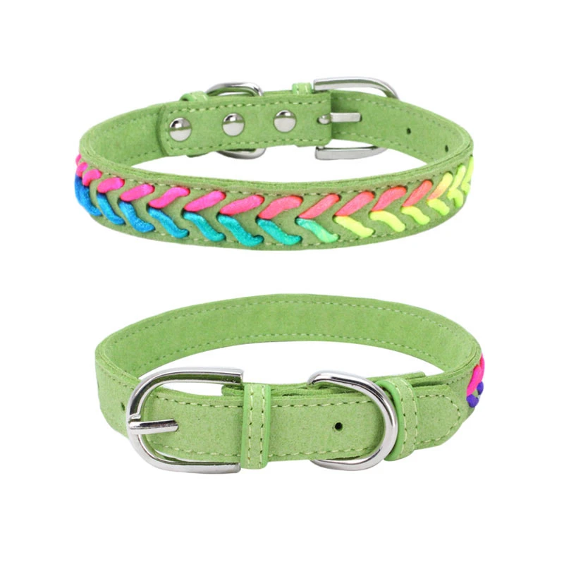 Цветной поводок для ошейника ошейник собак кошек нейлоновый Плетеный больших