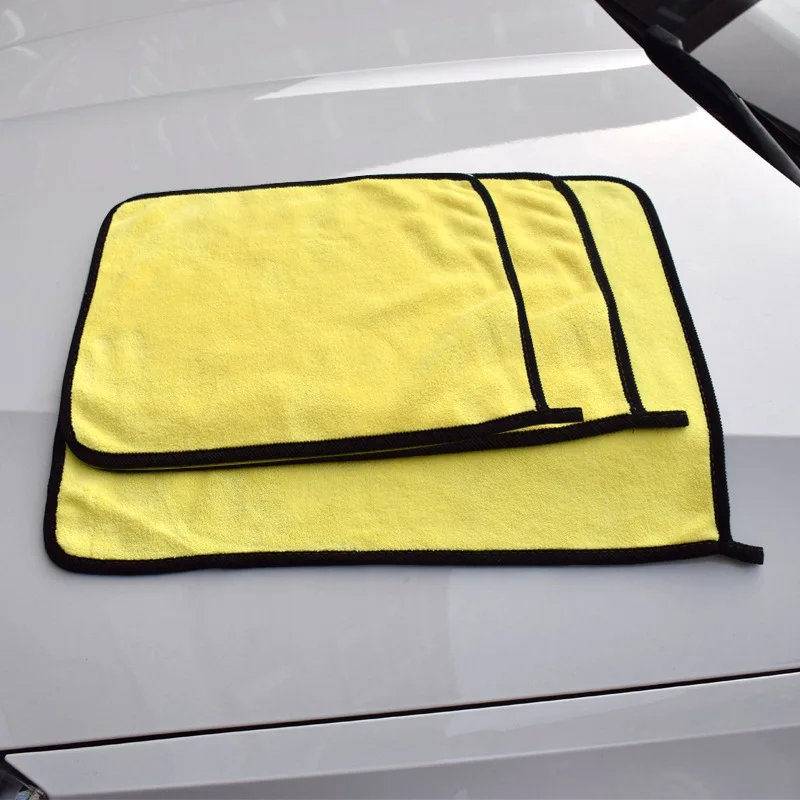 

Car Wash Towel Cleaning Cloth Car Care Washing Drying Towel Strong Thick Fiber Towel Double Side Clean Soft Cloth Auto Supplies