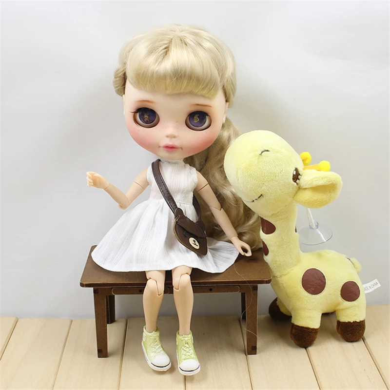 Кукла ледяная DBS Blyth одежда игрушка bjd куклы белая розовая сумка коричневая