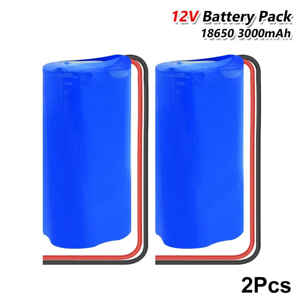 

YCDC 2PCS 12v Lithium 18650 Battery Pack 3000mAh With Connector For Vacuum Cleaner LED Light Electronic Device Powerbank