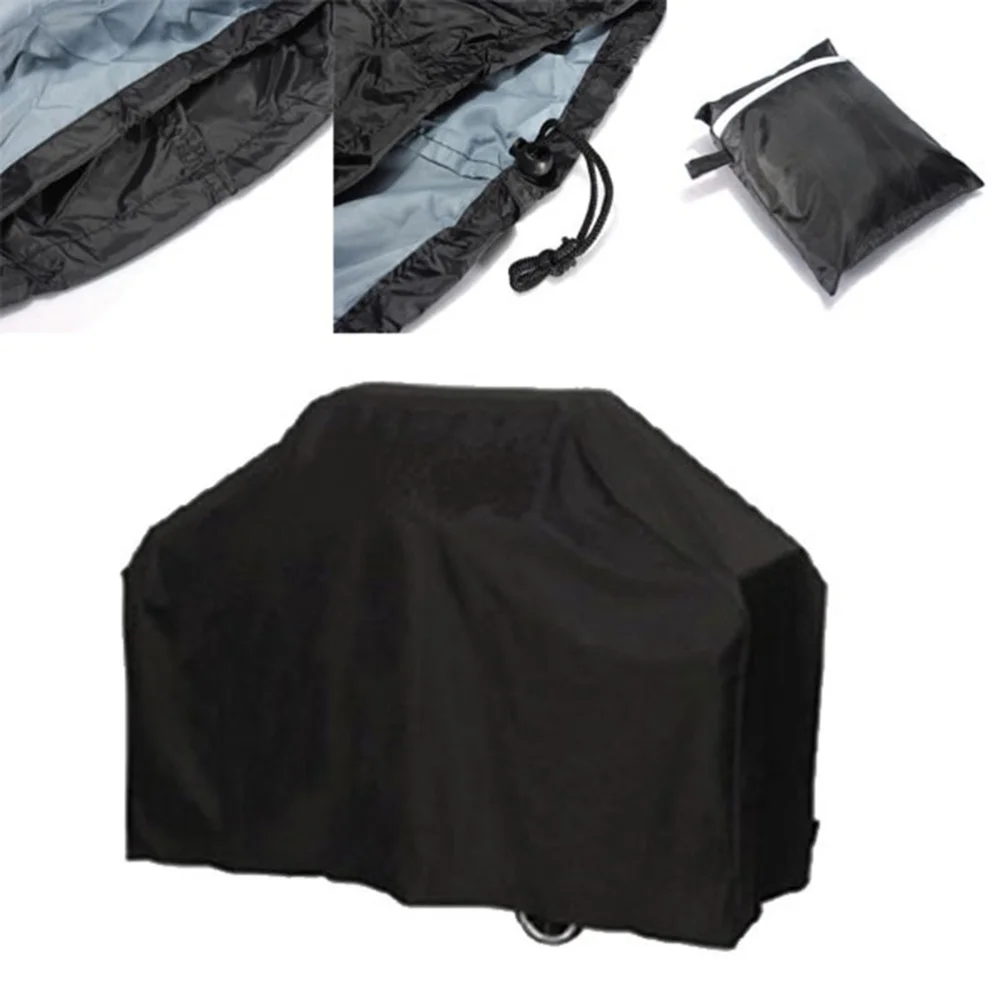 

Large BBQ Cover Waterproof Garden Patio Grill Barbecue Protector 145*61*117cm (Black)