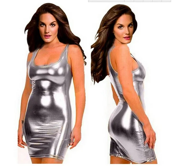 

selling women's fun underwear Best leather imitation patent leather club dress 0075 straight