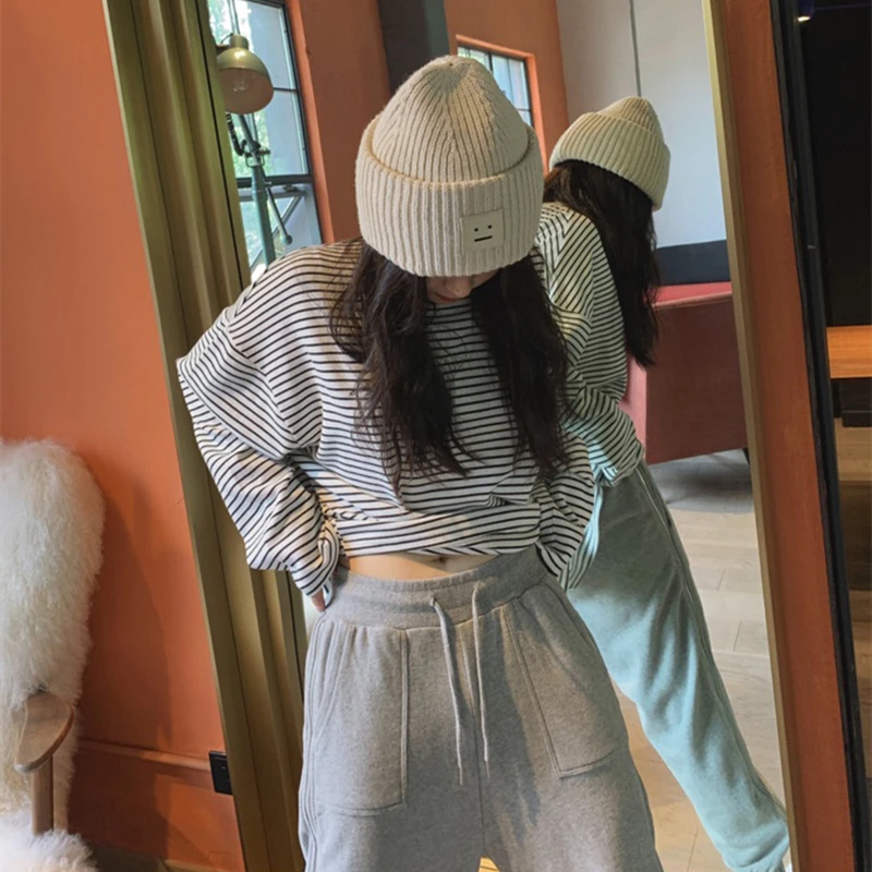 

Real Shot Autumn And Winter 2020 New Loose High Waist Radish Harem Pants Women'S Fashion 9-Point Leisure Legged Sports Pants