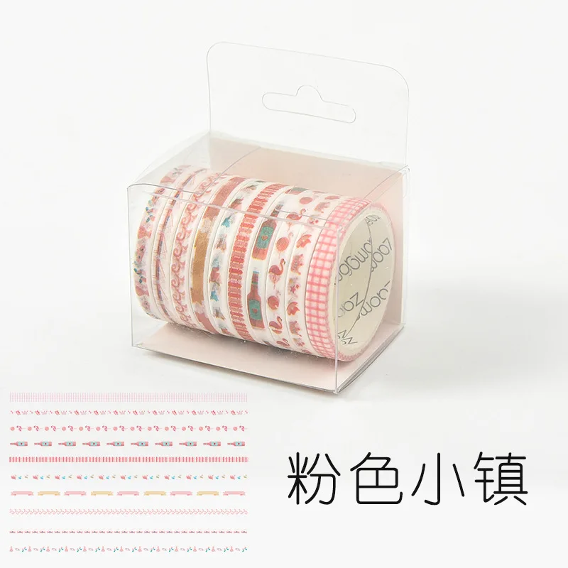 

10 рулонов/компл., красочная малярная лента для растений, декоративная клейкая лента Васи, наклейка, сделай сам, дневник, скрапбукинг, фотоальбомы