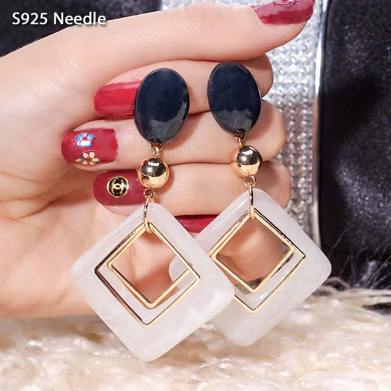 

Женские серьги-подвески из серебра 925 пробы, с иглами