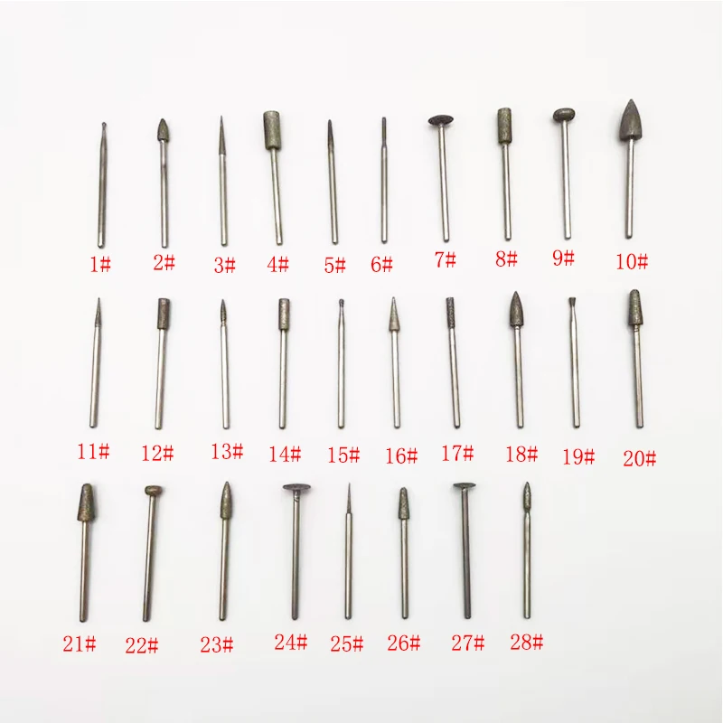

5pcs Dental Lab Laboratory Tools Dental Materials Polisher Burnisher Equipment Polishing Diamond Bur HP Shank 2.35mm