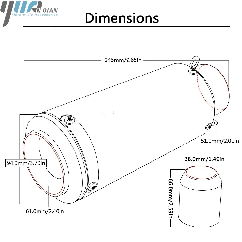 Универсальный мотоцикл Akrapovic выхлоп изменить Мотокросс глушитель выхлопной
