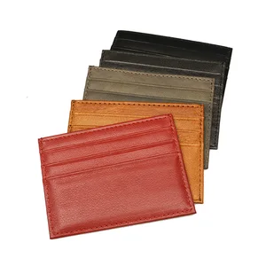 100% натуральная кожа, винтажный держатель для карт для удостоверения личности, несколько отделений для банков, держатель для карт, маленький тонкий чехол для карт, логотип на заказ