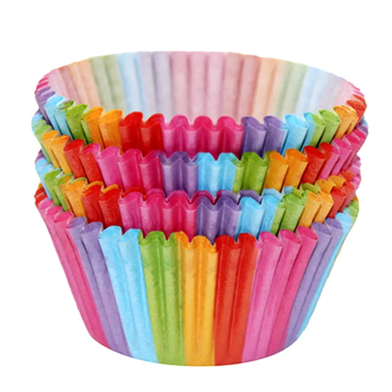 100 шт. разноцветная форма для выпечки кексов бумажные Формы коробка яичный лоток