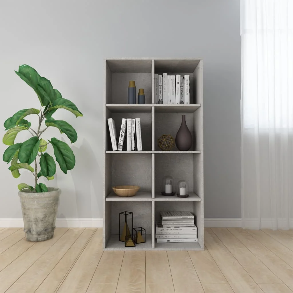 

Book Cabinet/Sideboard Concrete Gray 26"x11.8"x51.2" Chipboard