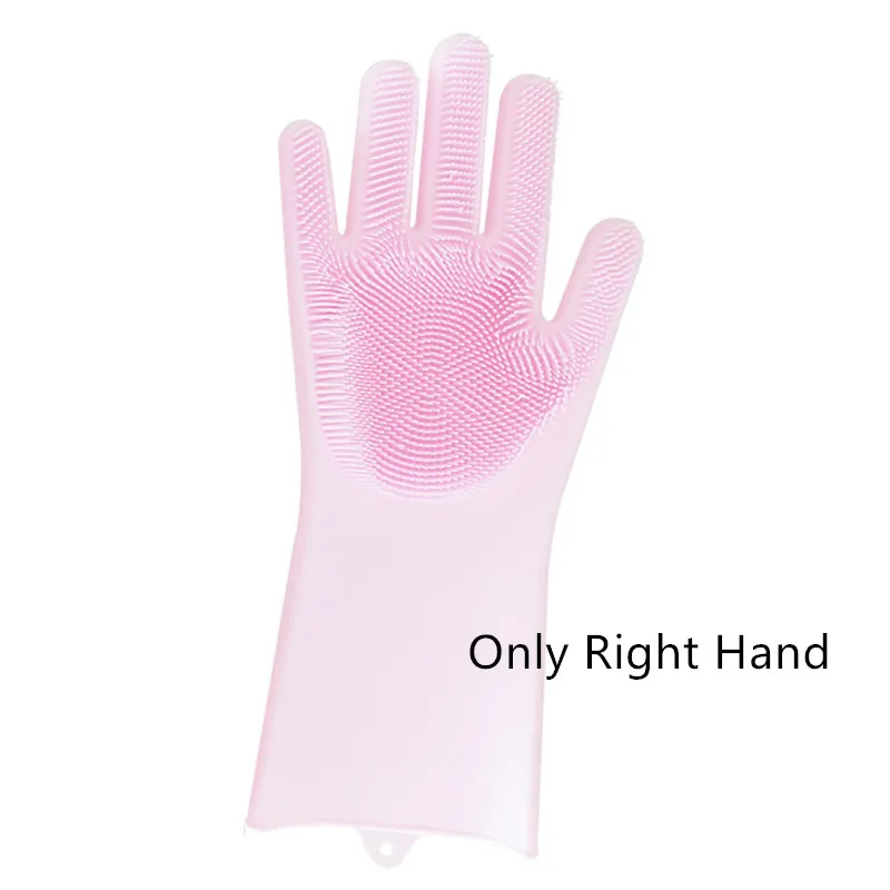 Only right hand 1 пара волшебных силиконовых перчаток для мытья посуды, перчатки для уборки ванной и кухни, домашние волшебные перчатки для уборки дома, теплоизоляционные инструменты - Цвет: Only right hand