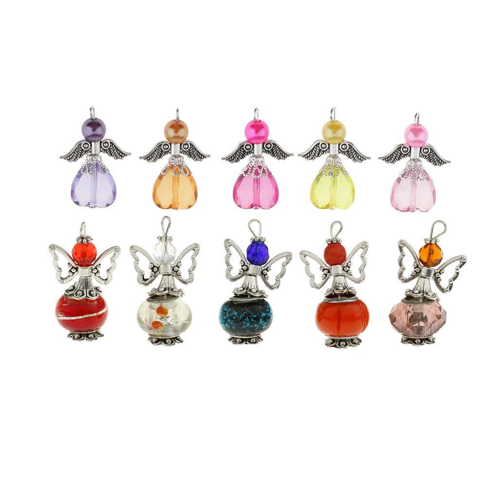 10 шт. акриловые подвески с крыльями ангела из сплава ручной работы|Подвески| |