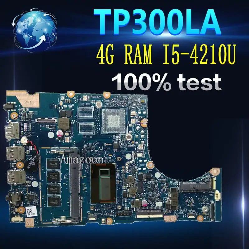 

Amazoon TP300LA Материнская плата ноутбука для Asus Q302LA Q302L TP300 TP300LAB TP300LD TP300LJ Тестовая оригинальная материнская плата 4G RAM I5-4210U