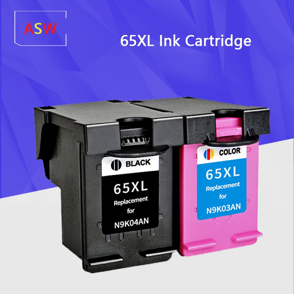 Сменный чернильный картридж ASW 65XL для принтера hp 65 xl DeskJet3720 3722 3755 3730 3758 Envy 5010 5020 5030