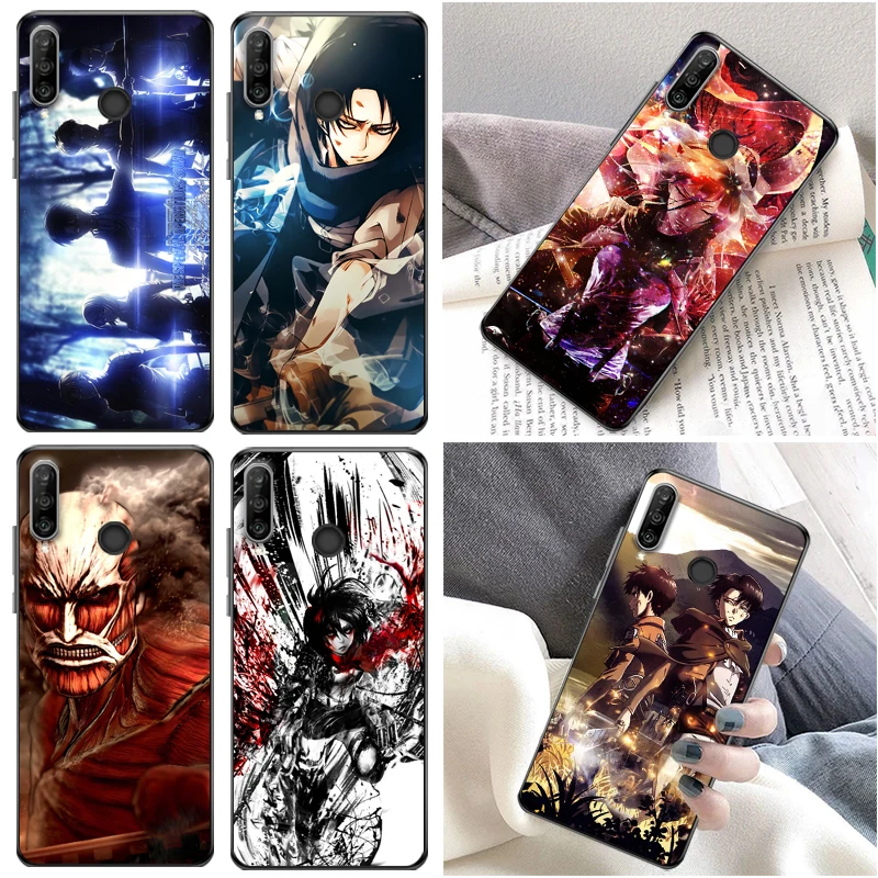 

Attack On Titan Eren Jager Mikasa Ackerman Armin Arlert Levi Phone Case For Huawei P30 Pro Lite Carcasa Funda Back Cover