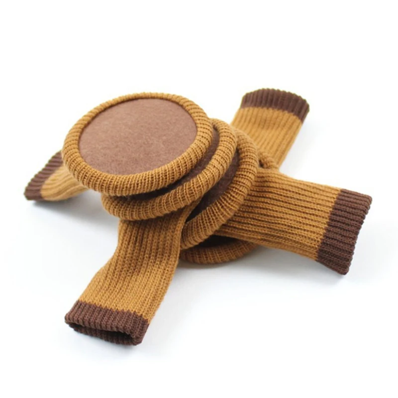 Новинка 24 шт. носки для ножек стула с войлочными вставками вязаные мебельные