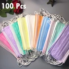 Маски для лица 1050100 шт. от газа, пыли, рта, туши для ресниц, маски против капель, одноразовые маски для лица