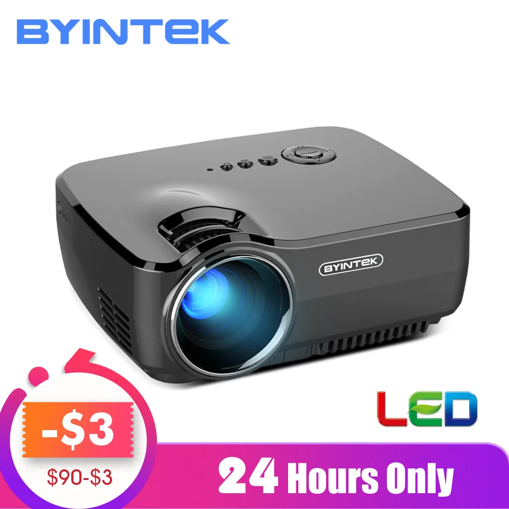 BYINTEK бренд SKY GP70 портативный светодиодный мини-кинотеатр видео цифровой HD домашний кинотеатр проектор семейный подарок