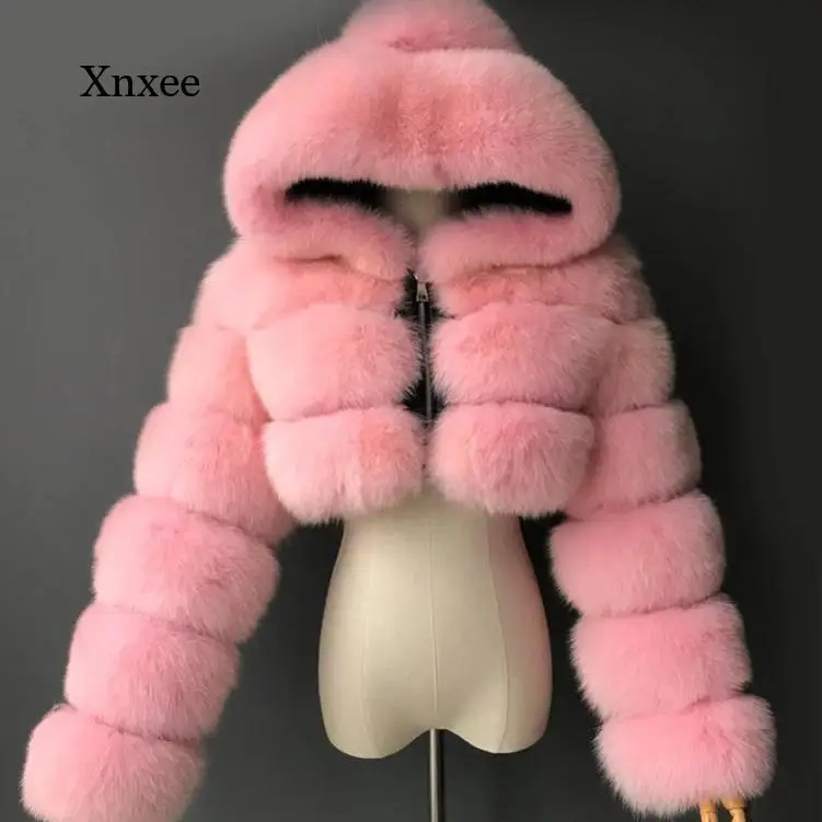 Экологичное меховое пальто из белой лисы зимние плотные новые куртки женская