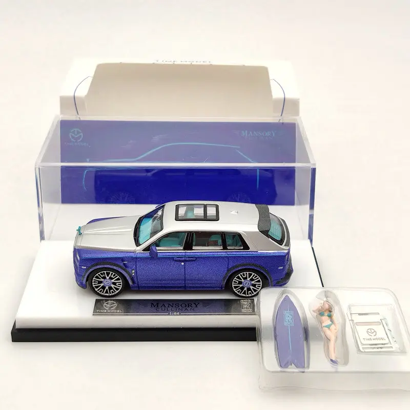 Временная модель 1:64 для Rls ~ Rce SUV CULLINAN Mansory Blue w/рисунок литья под давлением
