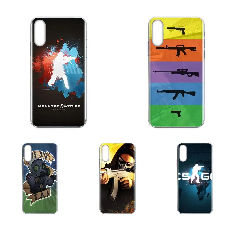 Наклейка Cs Go цветной рисунок из ТПУ розовый для Samsung Galaxy A31 A51 A71 5G A81 A90 A91 A01 A11 M31 S11 S11E