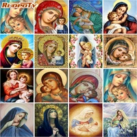 ruopoty coloring by numbers religion unique gift home decoration picture by number virgin mary acrylic drawing on canvas