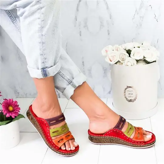 

Women Sandals Stitching Sandals Ladies Open Toe Casual Shoes Platform Slides Beach Shoes Summer Outdoor Plus Size Plus Size 43