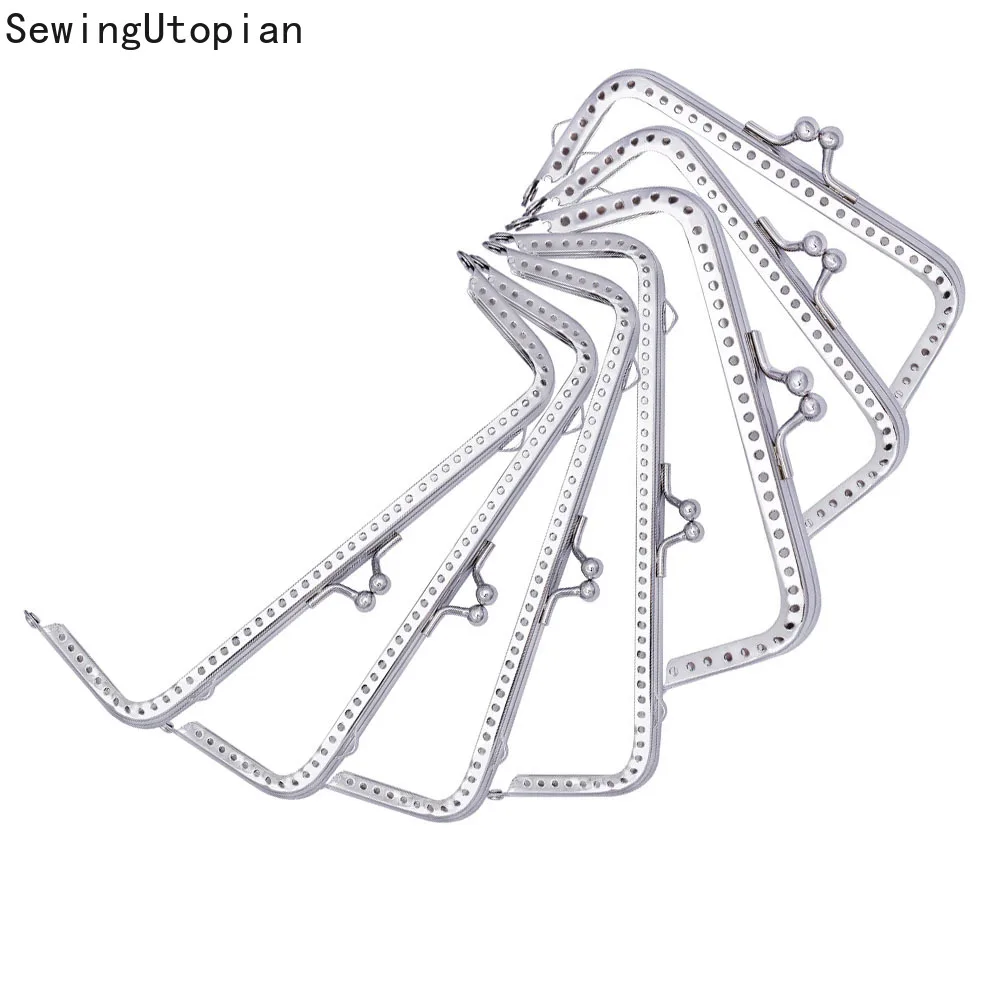 

7PCS 6.5-20.5CM Purse Frame Hanger DIY Purses Handle Rectangle Bag Parts 6.5-20cm Metal Kiss Clasp Vintage Bag Accessories