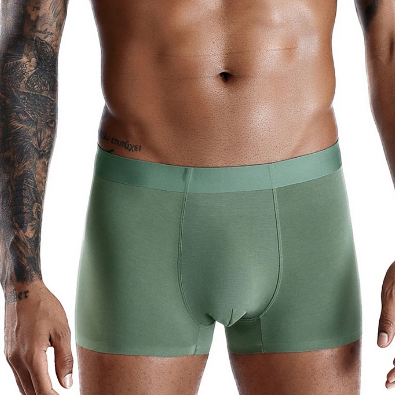 Молодежные сексуальные мужские шорты-боксеры в стиле 60-х микро модал мягкие