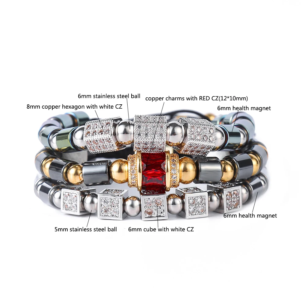 Женский браслет в стиле хип хоп с фианитами для похудения|Браслеты шармами| |