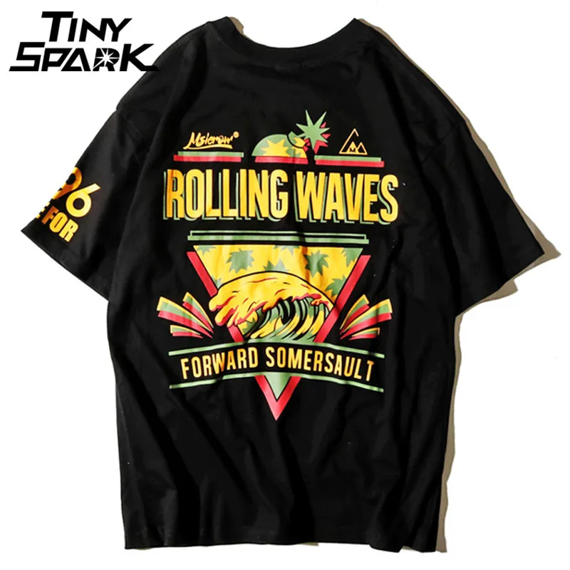 Фиолетовая футболка в стиле хип-хоп Мужская с рисунком ананаса 100 хлопок