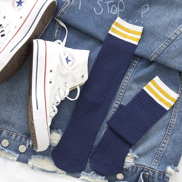 Женские хлопковые чулки с ворсом Женская длинная трубка модная дышащая