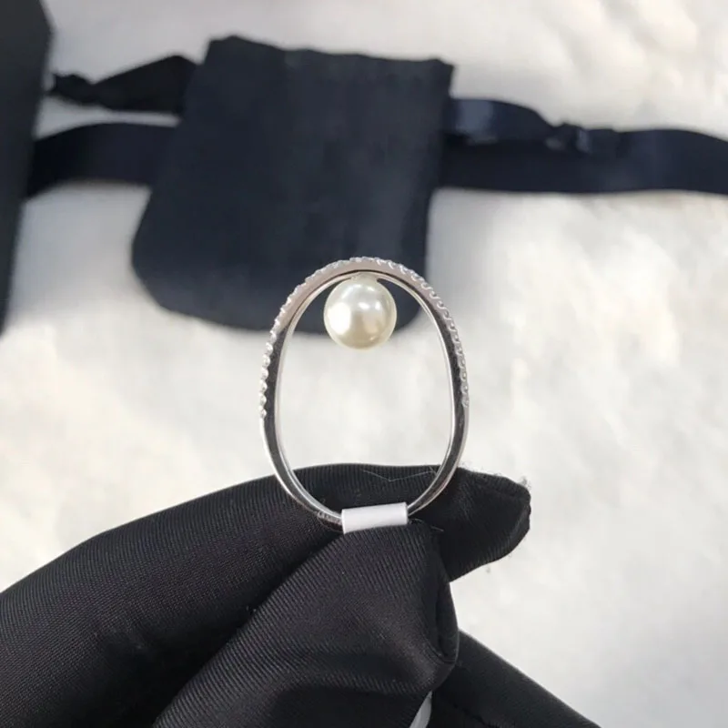 UMGODLY роскошное Брендовое чистое кольцо с камнями из циркония жемчужное для