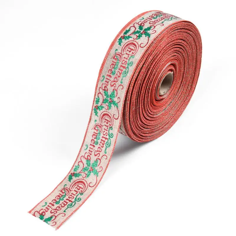 С рисунком из мультфильма украшение на Рождество красного цвета с бантом Милая