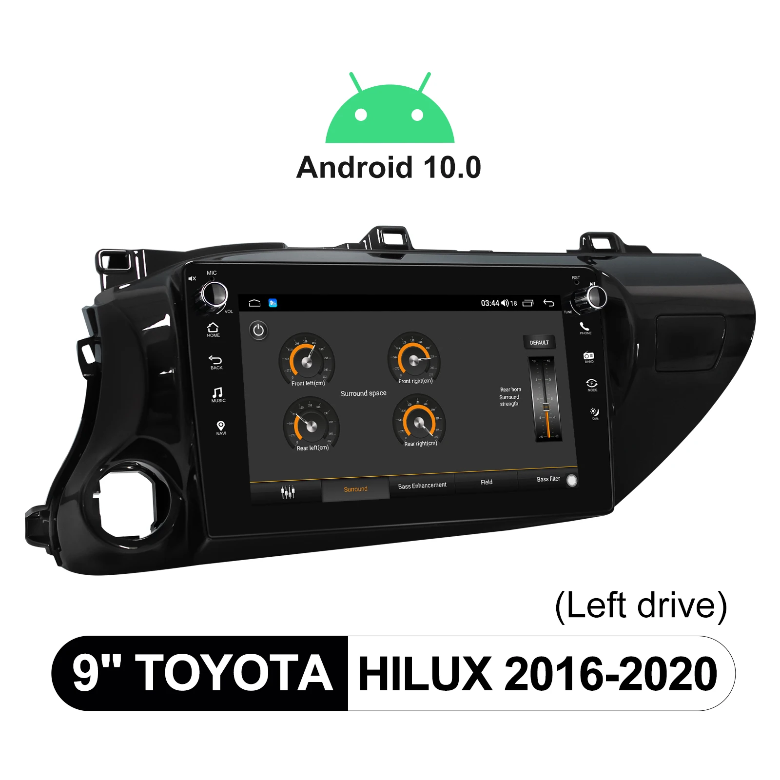 저렴한 자동차 라디오 1din 안드로이드 10 자동차 멀티미디어 플레이어 DVR OBD2 카메라 무선 카플레이 도요타 Hilux 2016-2020 9 인치 헤드 유닛 스테레오