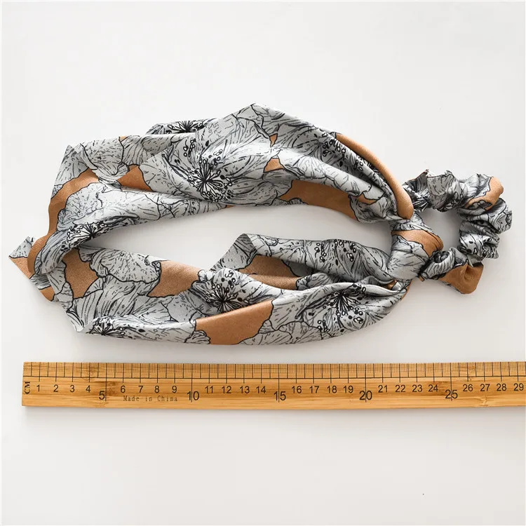 Женская атласная резинка для волос винтажная эластичная повязка на голову с