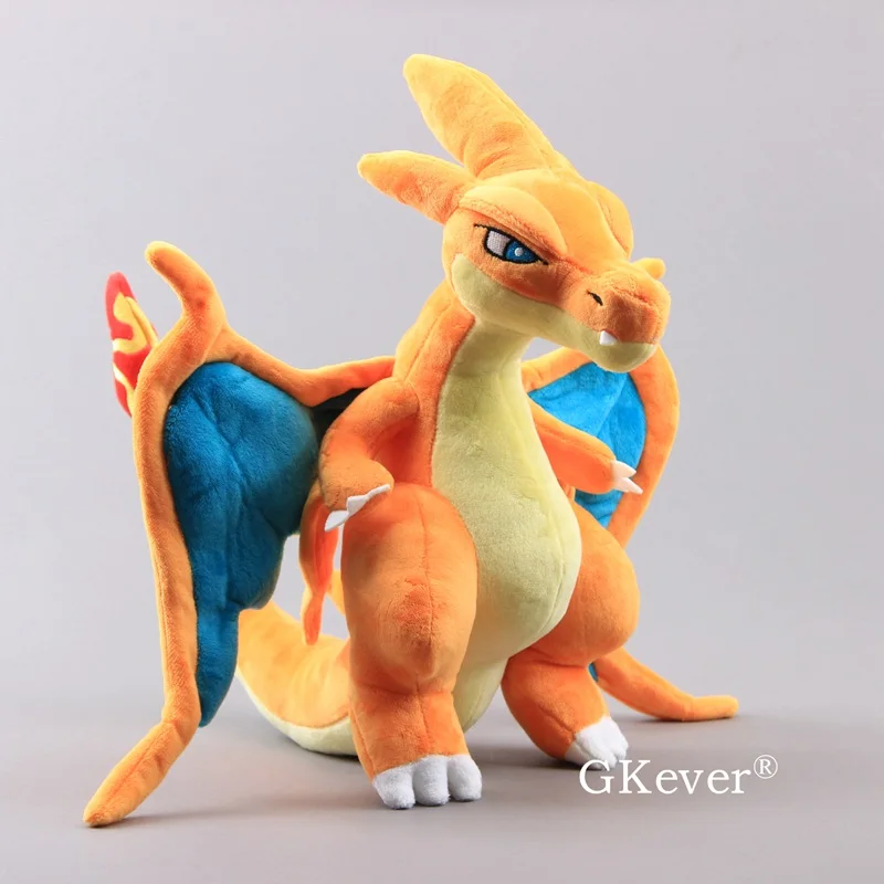 

2 Pcs/Lot Shiny Mega Charizard X Y Plush Soft Toys Cartoon Lizardon Plushies Dolls 30-35 cm Children Gift