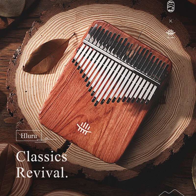 Hluru A 21 keys kalimba Thumb piano xylophone Kevazingo 17key portable keyboard vibraphone Zambian guibourtia Musical instrument