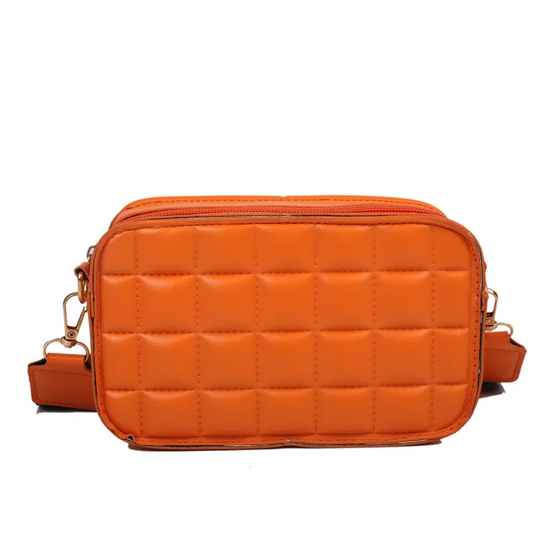 

Small Square Bag 2021 New Western Style High Quality Crossbody Bag Solid Color Wide Shoulder Strap Bag