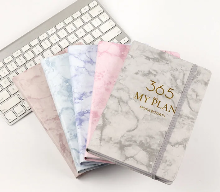 

2022 Calender Notebook 365 days Jornal Planner Note Simple Marble Colorful Cover Creative Stationery Notebook Novelty Gift