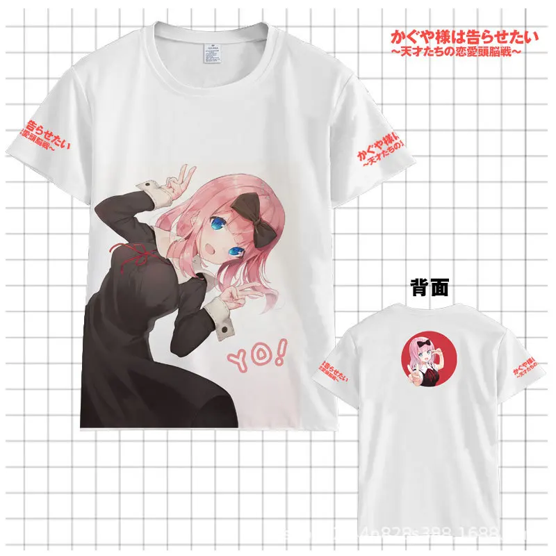 

Kaguya-sama: Love Is War T Shirt Anime Shinomiya Kaguya Otaku T-shirt Japanese Harajuku Short Sleeve Women Summer Manga Tee