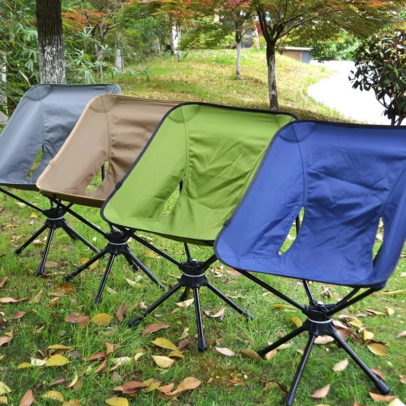 구매 360 도 회전 달 의자 야외 접이식 의자 휴대용 낚시 캠핑 의자 접이식 바베큐 피크닉 의자 휴식 의자